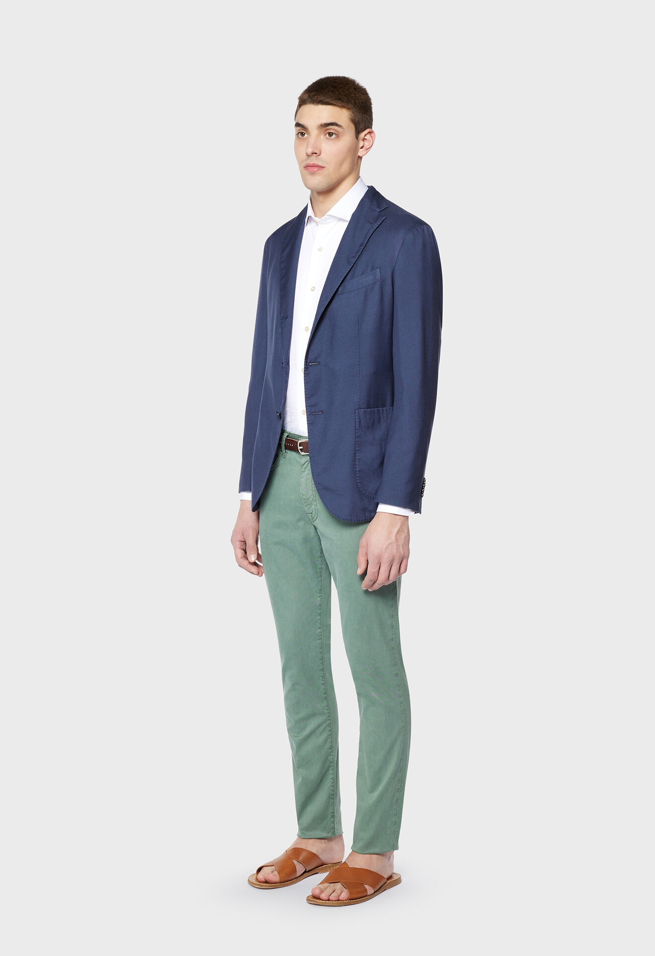 Boglioli Navy blue luxury lightweight cashmere K-Jacket Dark blue N2902JBAS017001500782