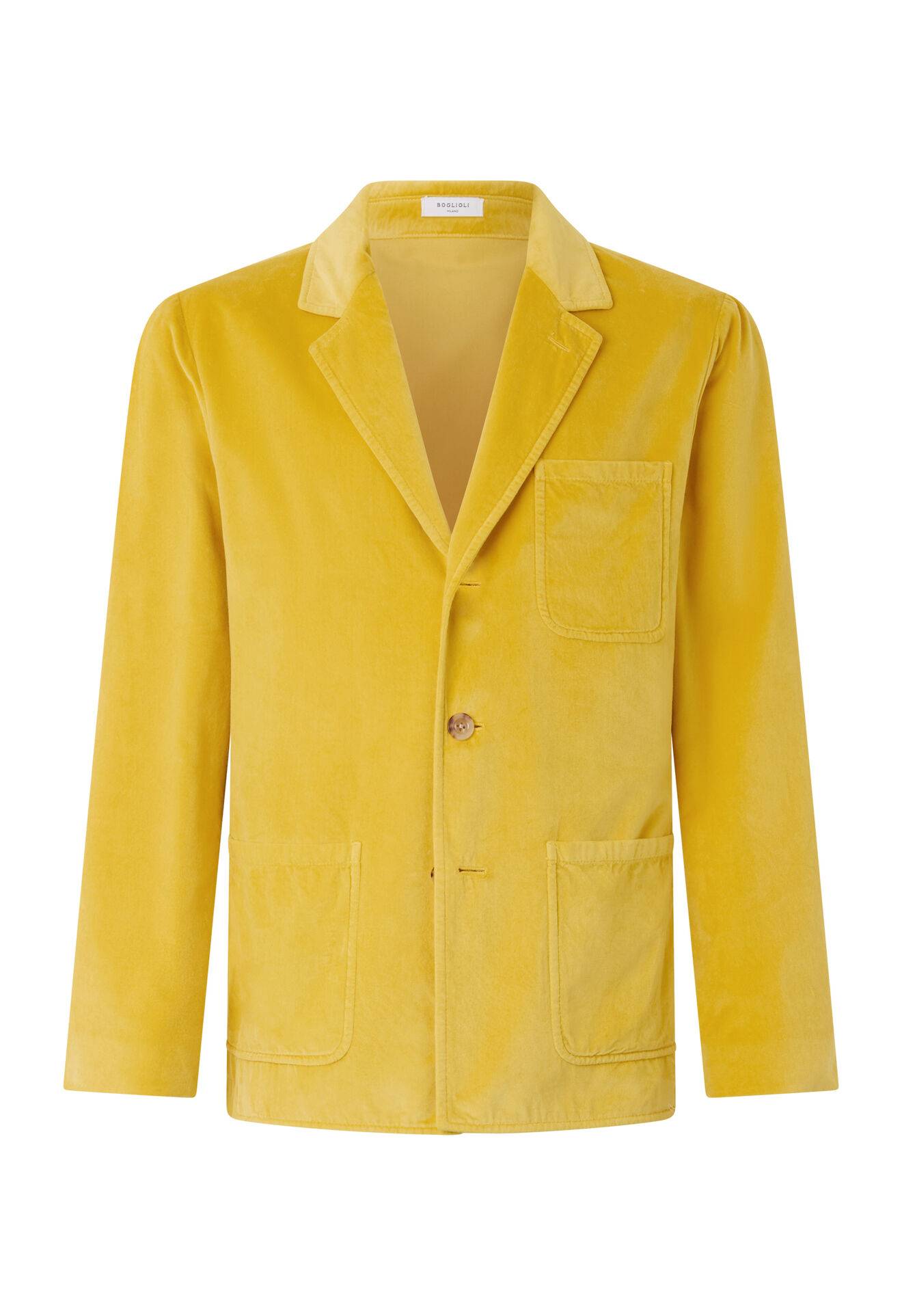 Boglioli Garment Dyed Velvet Picasso Jacket Yellow OG131QFB440700109R0352