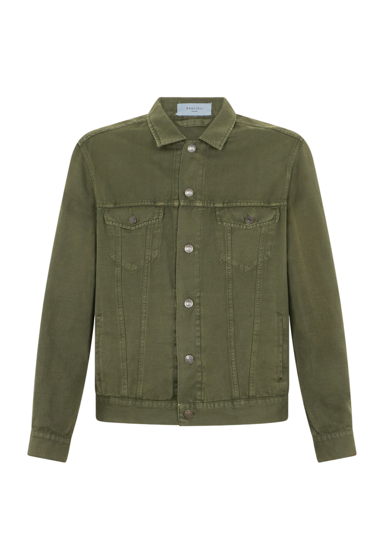 Boglioli Garment Dyed Cotton Biker Jacket White OG232QSA0854001320565