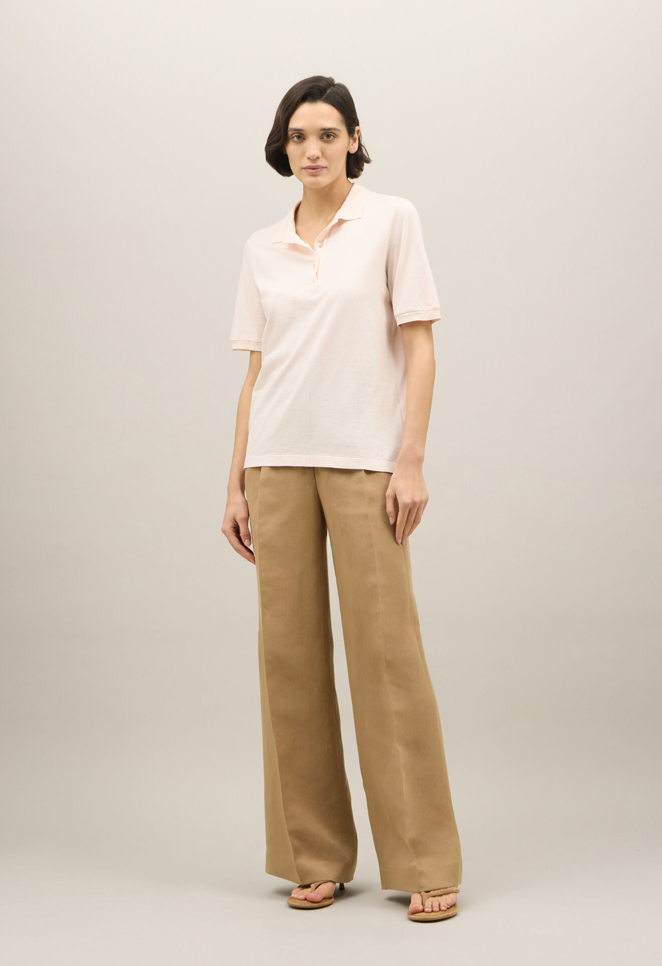 Boglioli Cotton Jersey short-sleeve Polo Pastel Pink 92105TSB5938002150931