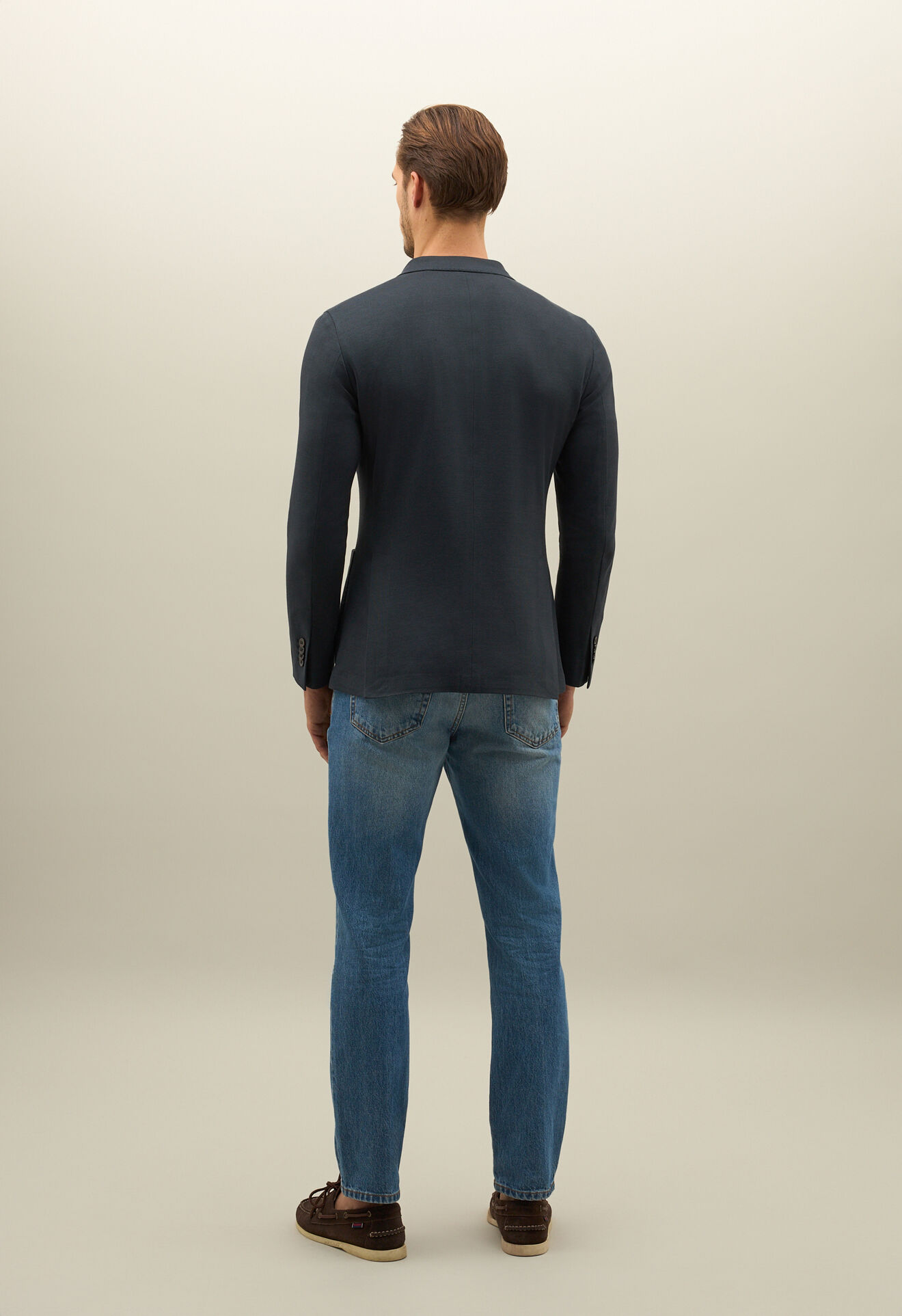 Boglioli Cotton Jersey double-breasted Dover Jacket Grey X4302ESB502400123R0860