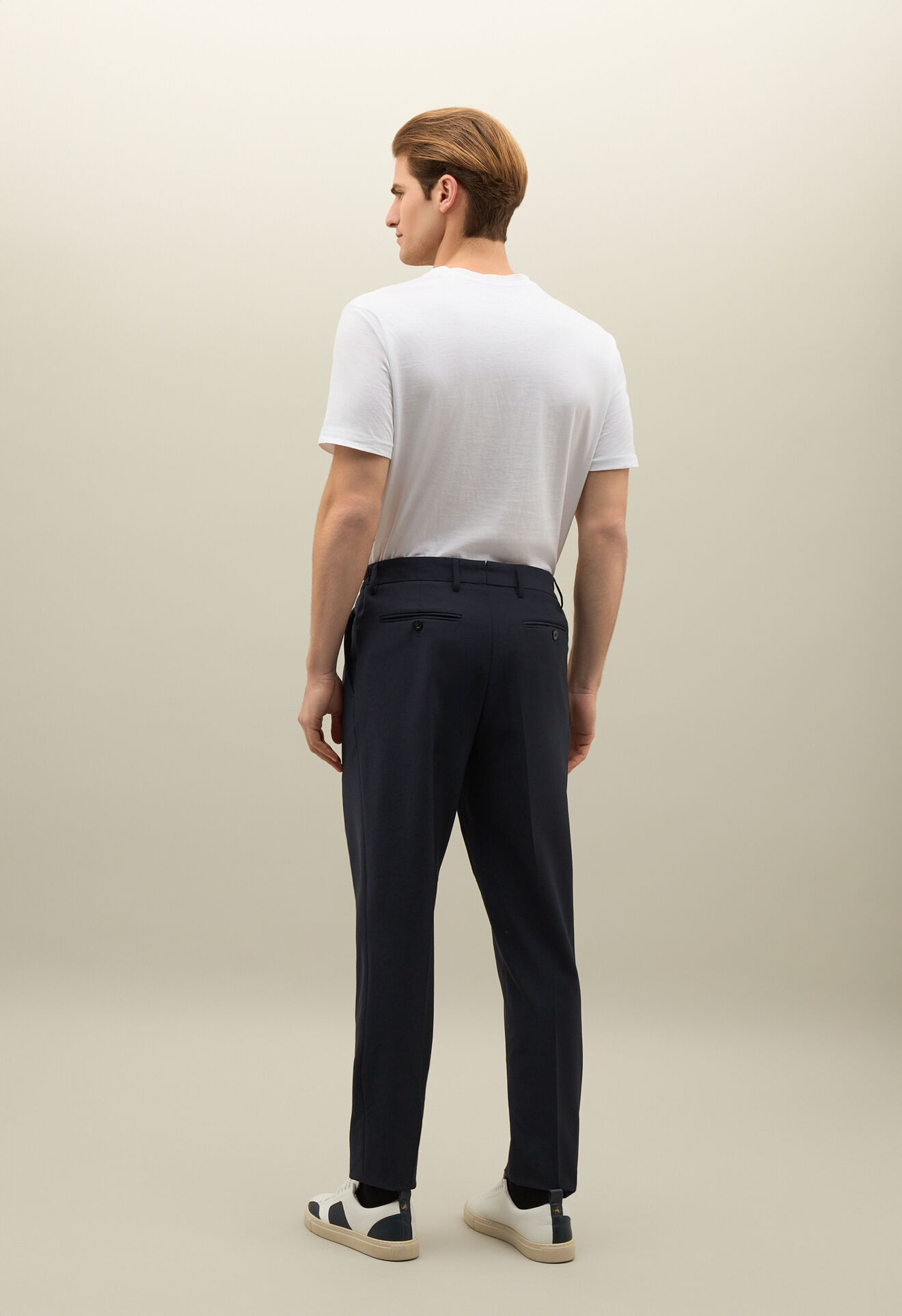 Boglioli Stretch Wool Canva comfort Trousers Blue 89898SB5109001080780