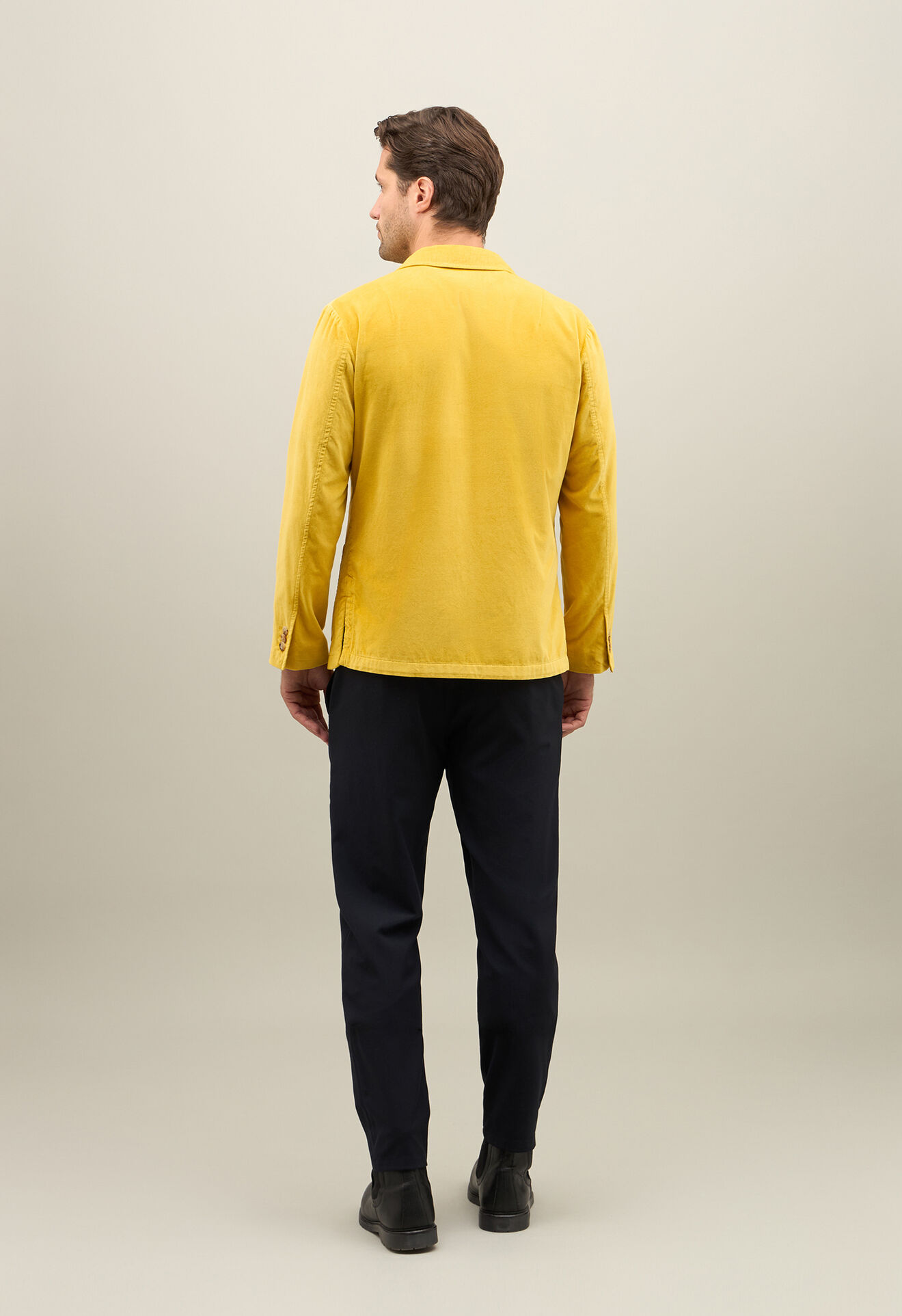 Boglioli Garment Dyed Velvet Picasso Jacket Yellow OG131QFB440700109R0352