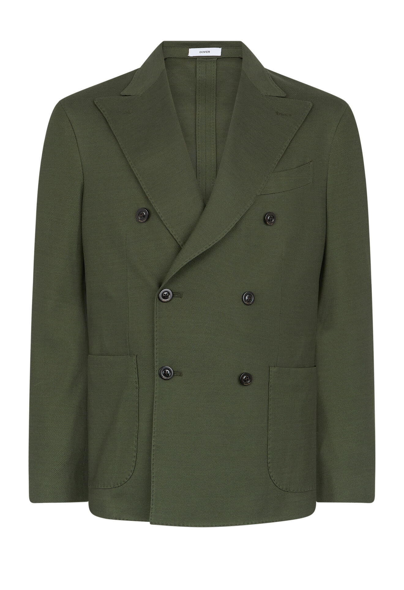 Boglioli Cotton Jersey double-breasted Dover Jacket Green X4302ESB502400123R0570