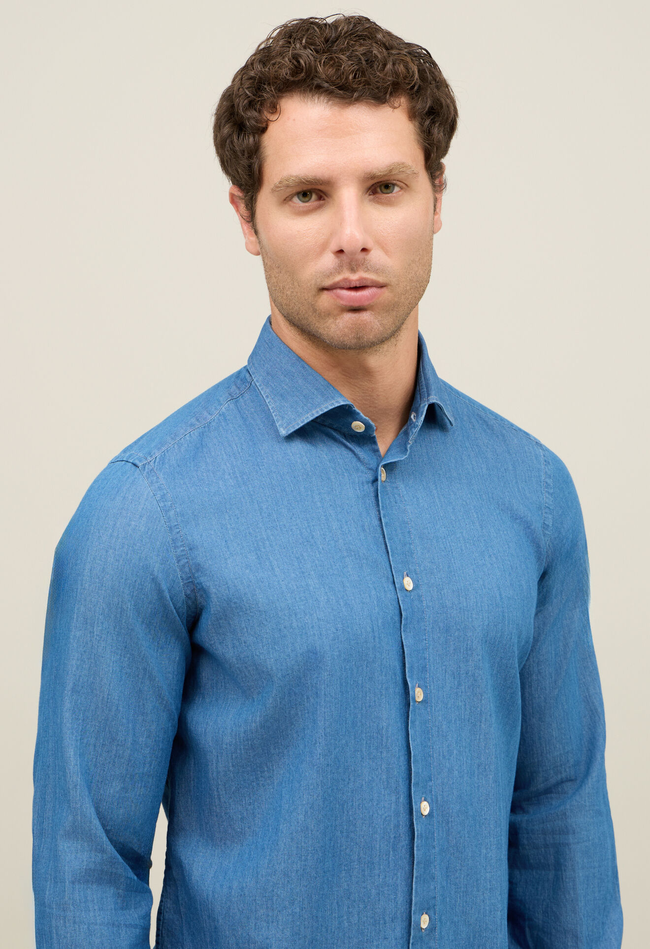 Boglioli Chambray Shirt Blue 610LFB5856001080670