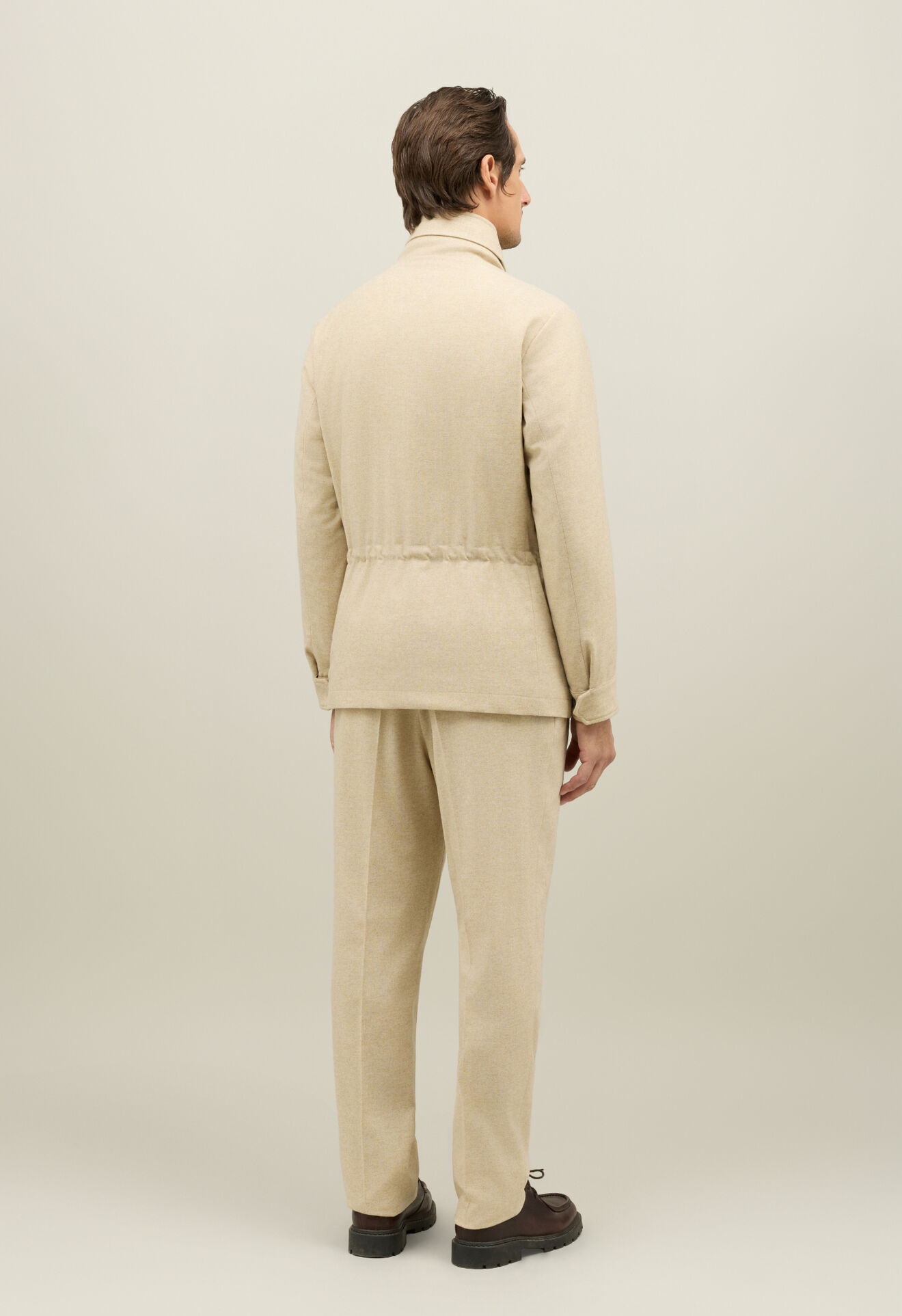 Boglioli Flannel Padded Field Jacket Beige OC0199FB5108001800250