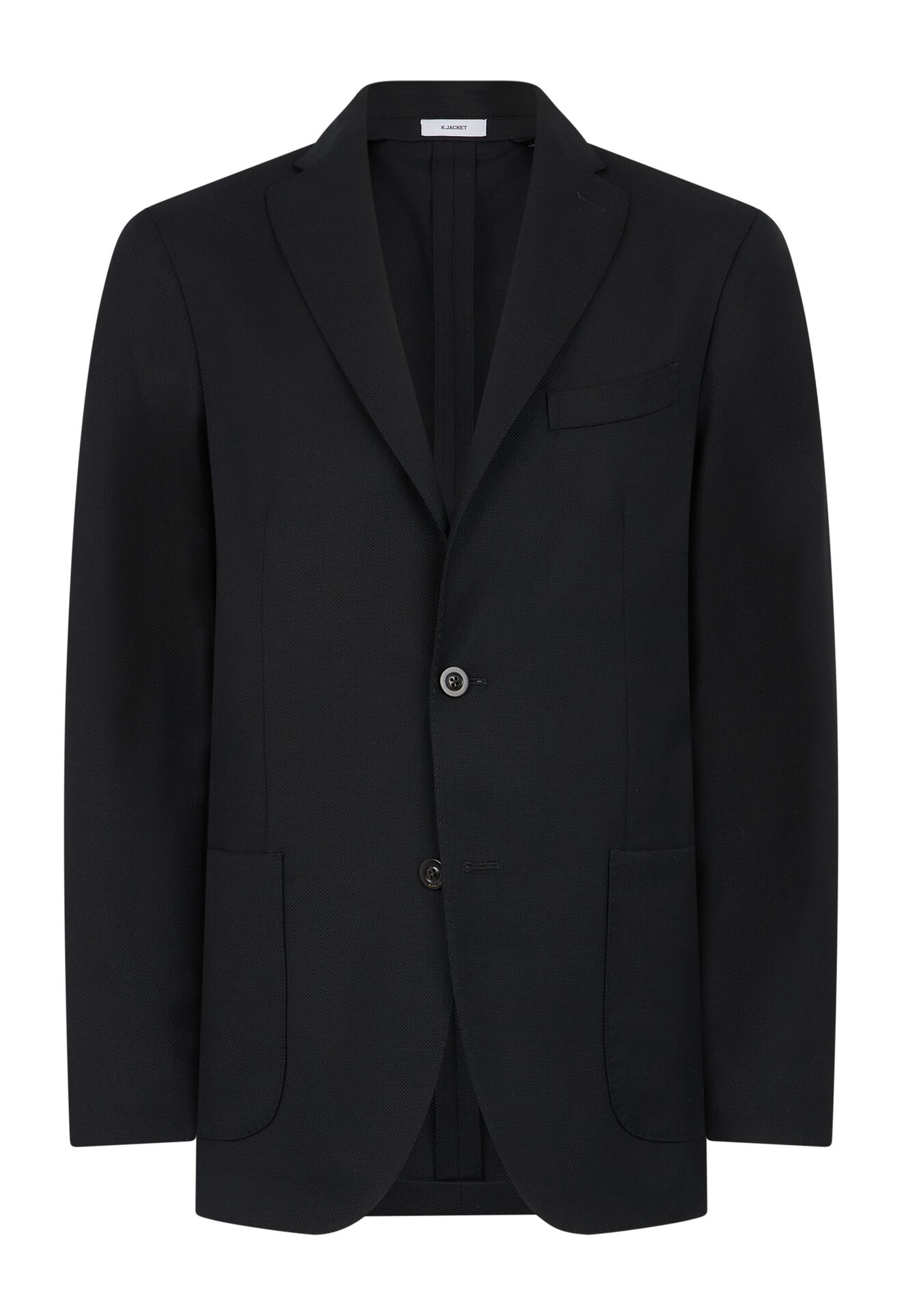 Boglioli K-Jacket aus leichter Wolle mit Wabenstruktur Schwarz N1302ESA053400150L0990