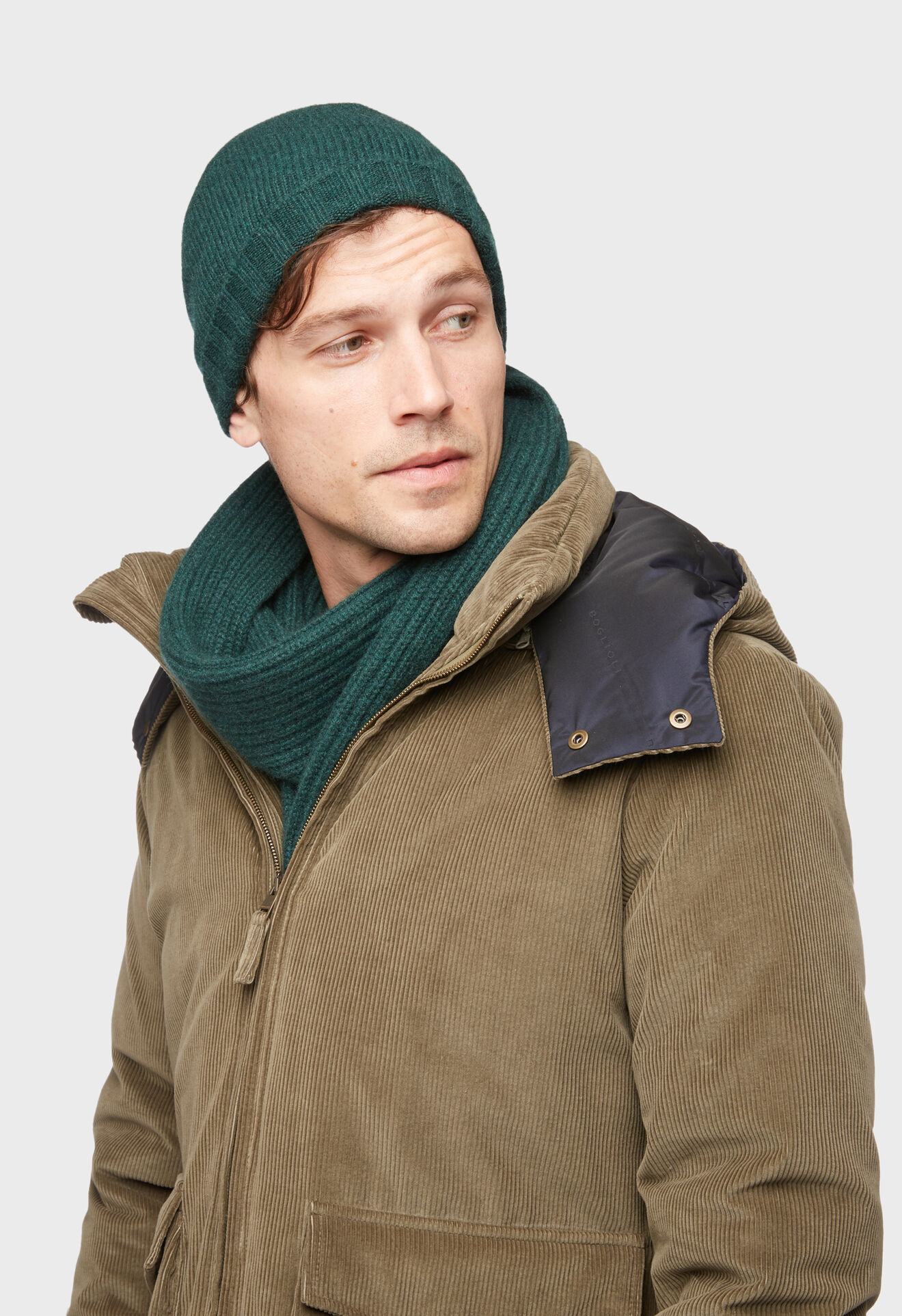 Boglioli Pure cashmere knit beanie Green 91528FB2908001080580