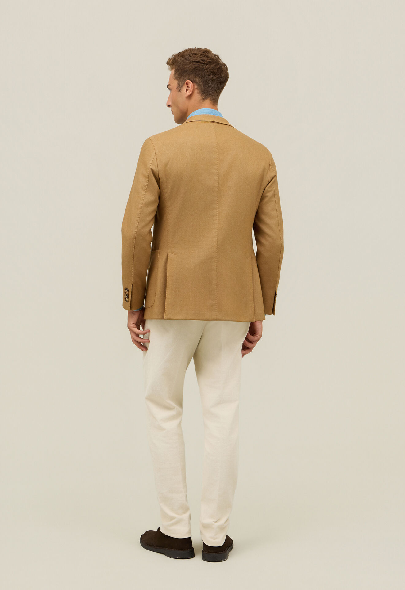 Boglioli Garment Dyed Wool K-Jacket Camel N1302JFA041500150R0254