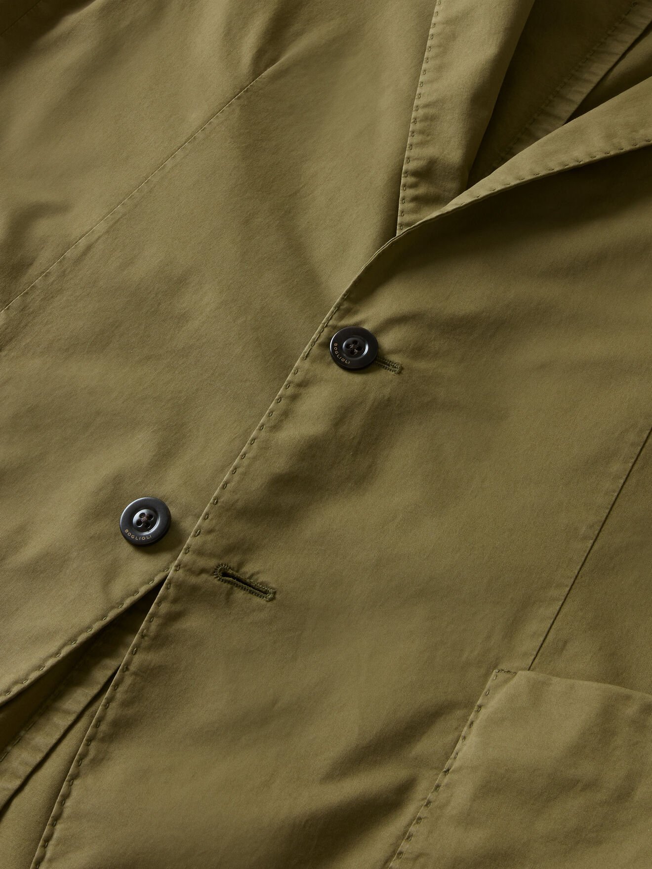 Boglioli Garment Dyed Supima Cotton K-Jacket Green N1302QSB542400150R0565