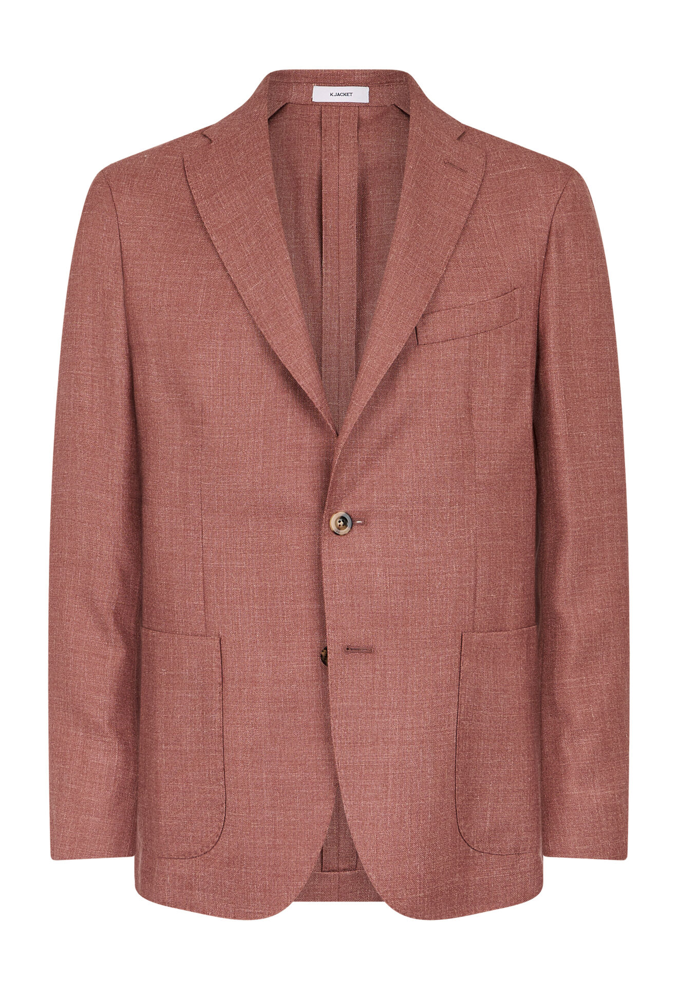 Boglioli Wool Silk Linen oxford K-Jacket Pastel Orange N1302ESB500500150R0385