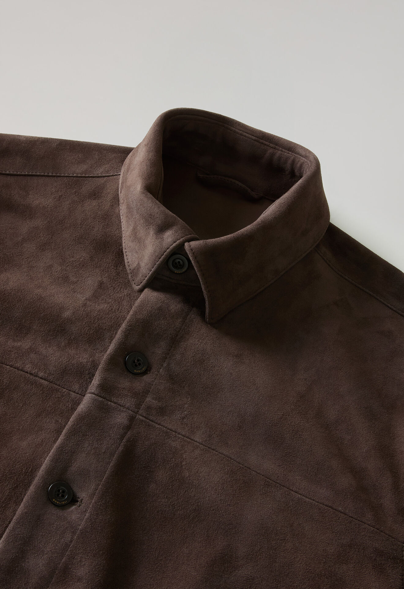 Boglioli Suede Overshirt Brown OCP508SB5901001800480