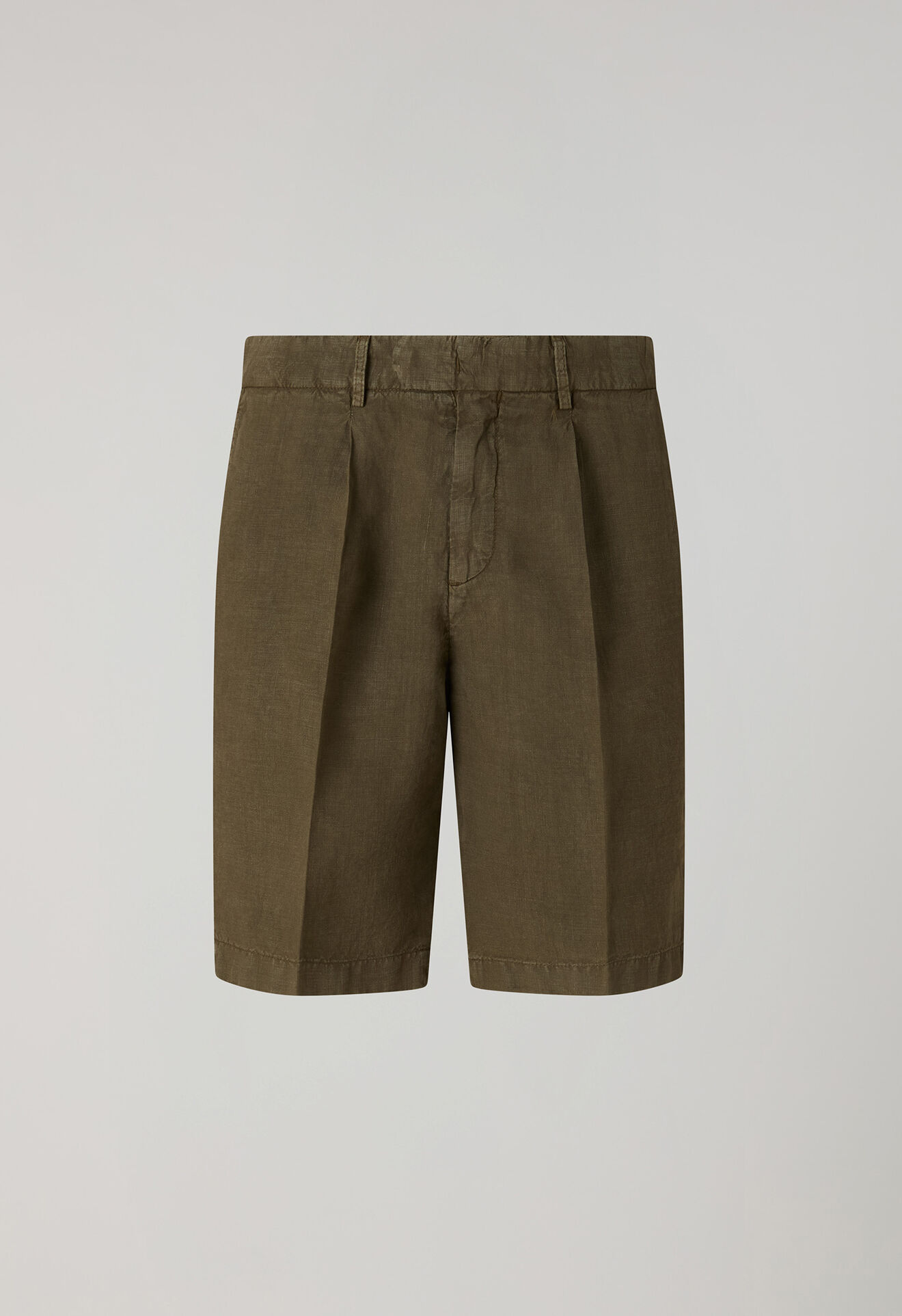 Boglioli Garment Dyed Linen Bermuda Light Brown 89956QSB5752001080465