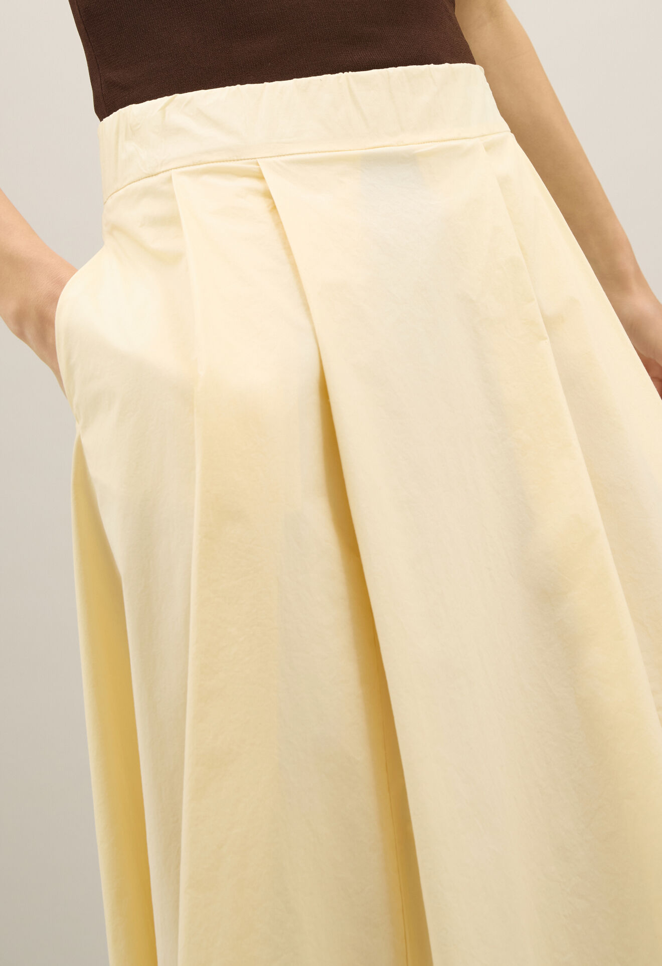 Boglioli Light Popeline pleated Skirt Beige 77025TSB3439002150205