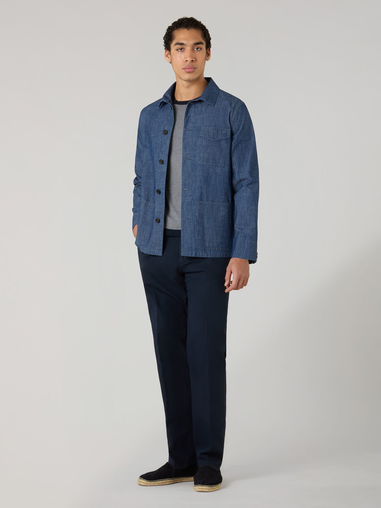 Boglioli Garment Dyed Cotton Linen gabardine Joggers Blue 80927QSB6403001086R0784