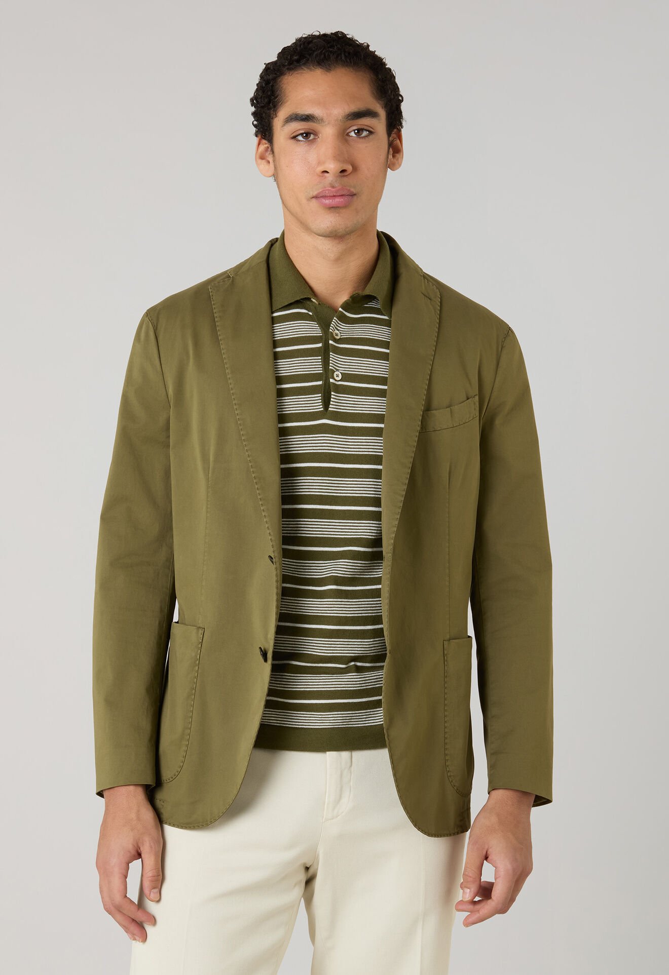 Boglioli Garment Dyed Supima Cotton K-Jacket Green N1302QSB542400150R0565