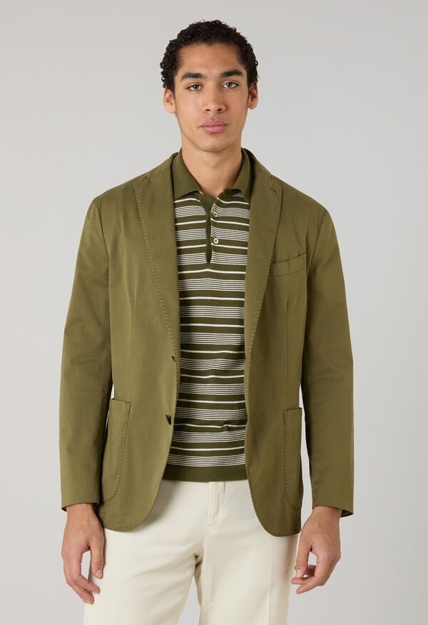 Boglioli Garment Dyed Supima Cotton K-Jacket Green N1302QSB542400150R0565