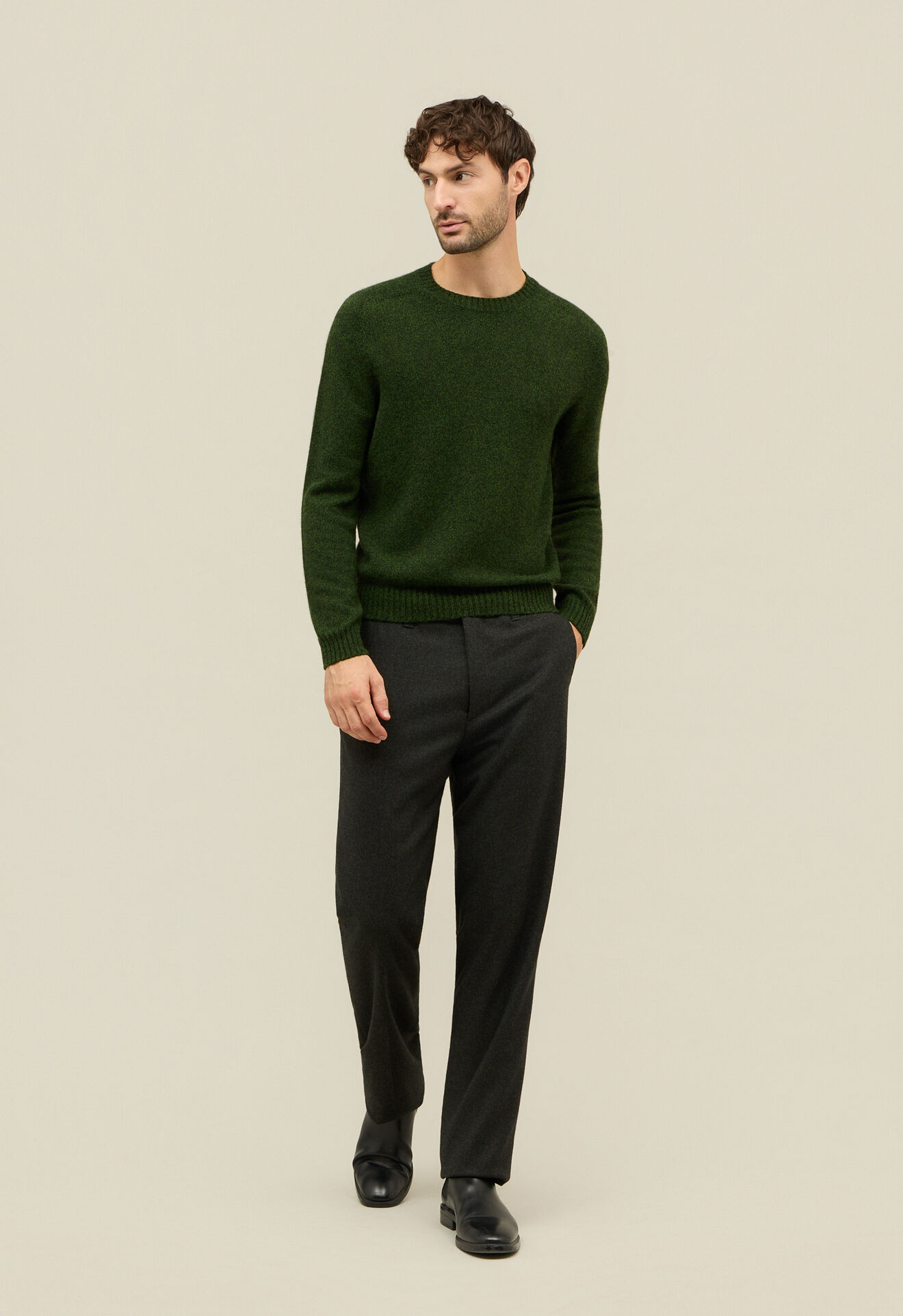 Boglioli Girocollo in cashmere Verde 91445FB1814001080550