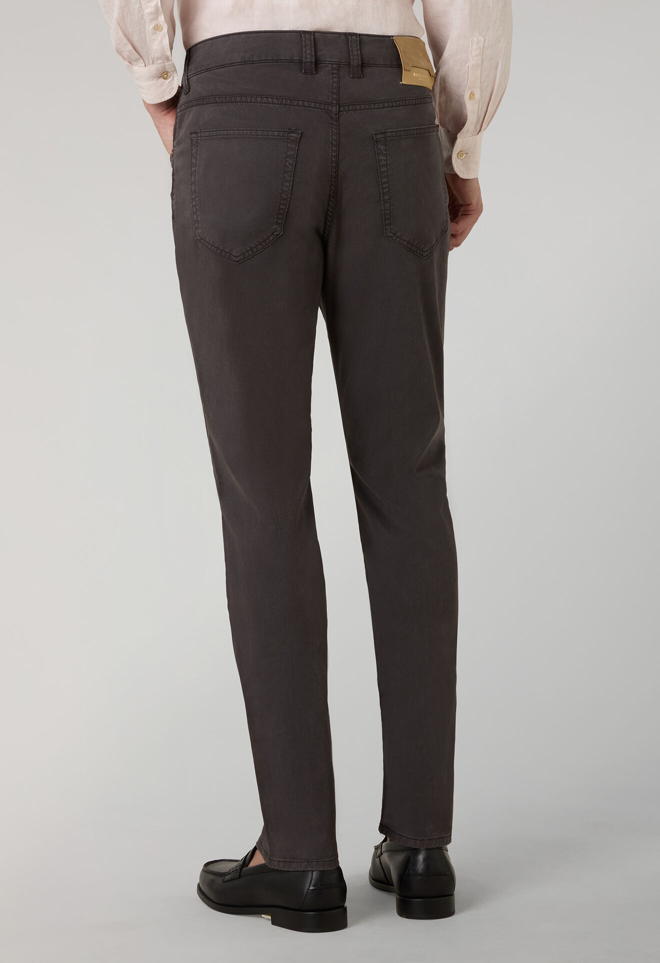 Boglioli Garment Dyed Cotton Silk 5-Pocket Trousers Brown 89889QSB3754001080480