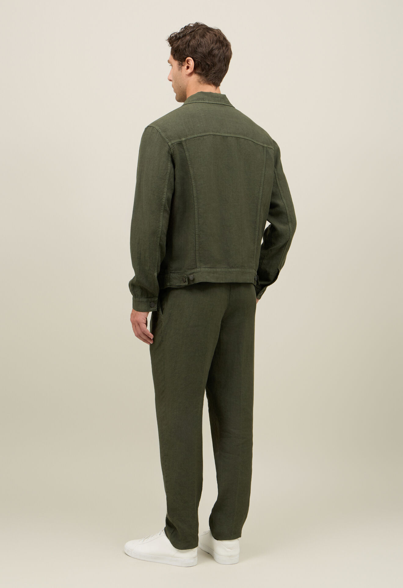 Boglioli Garment Dyed Linen Biker Jacket White OG232QSA0426001320565