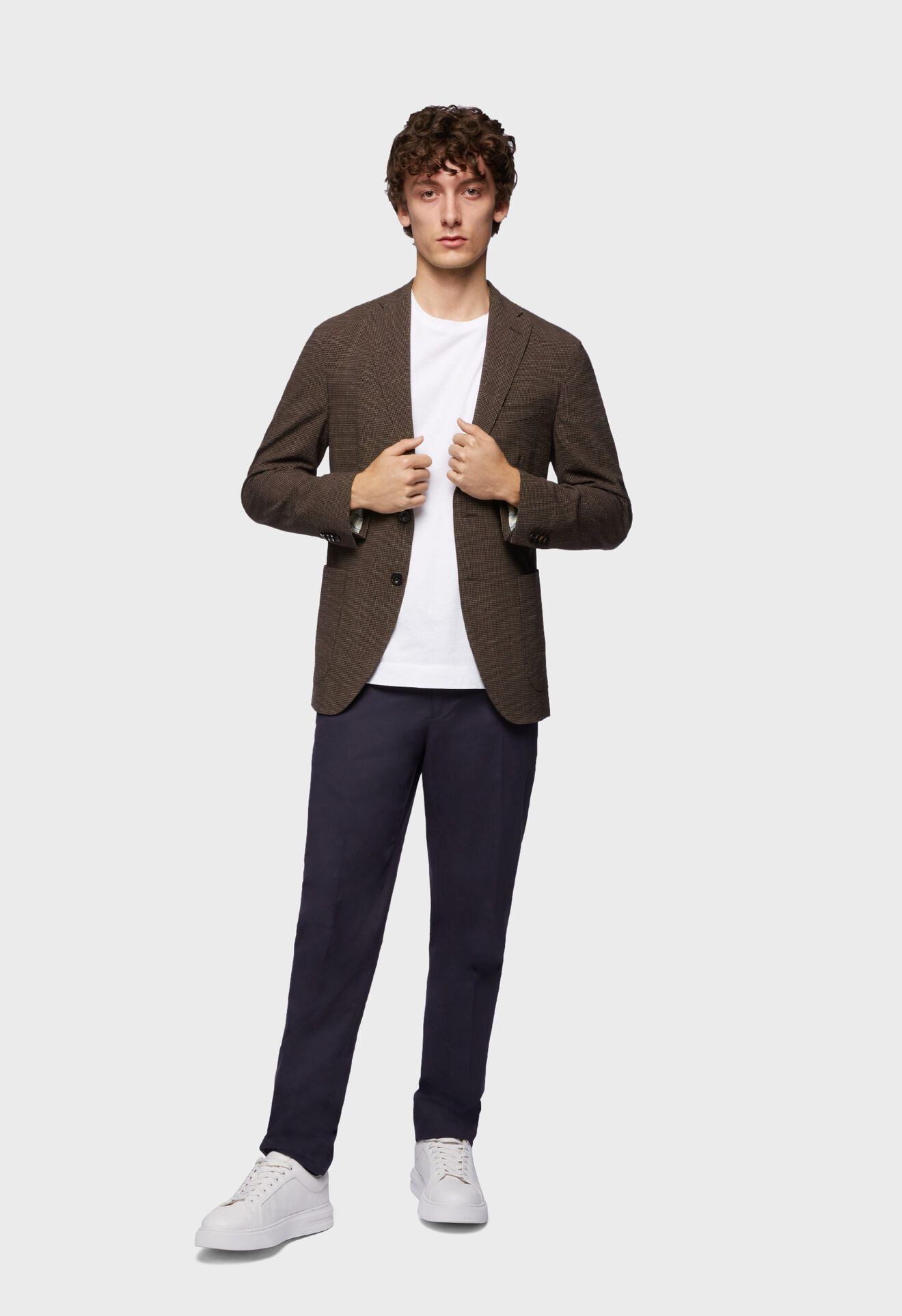 Boglioli Dark blue stretch cotton and cashmere trousers Couleur bleu foncé 80844SB3105001086R0780