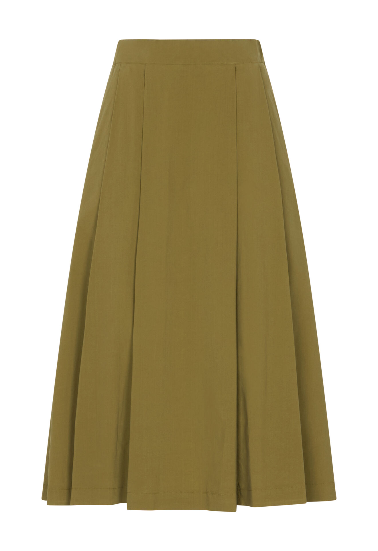 Boglioli Light Popeline pleated Skirt Green 77025TSB3439002150544