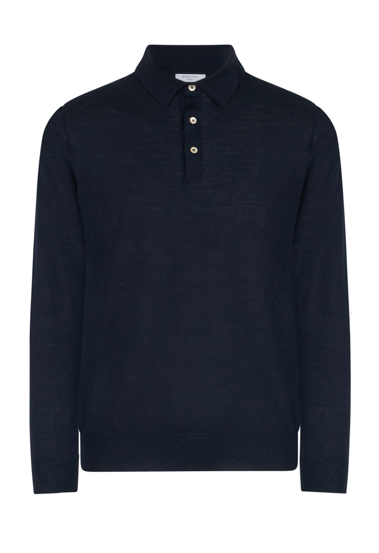 Boglioli Cashmere Silk extra-fine Long sleeve Polo DarkBlue 91390SB4813001080790