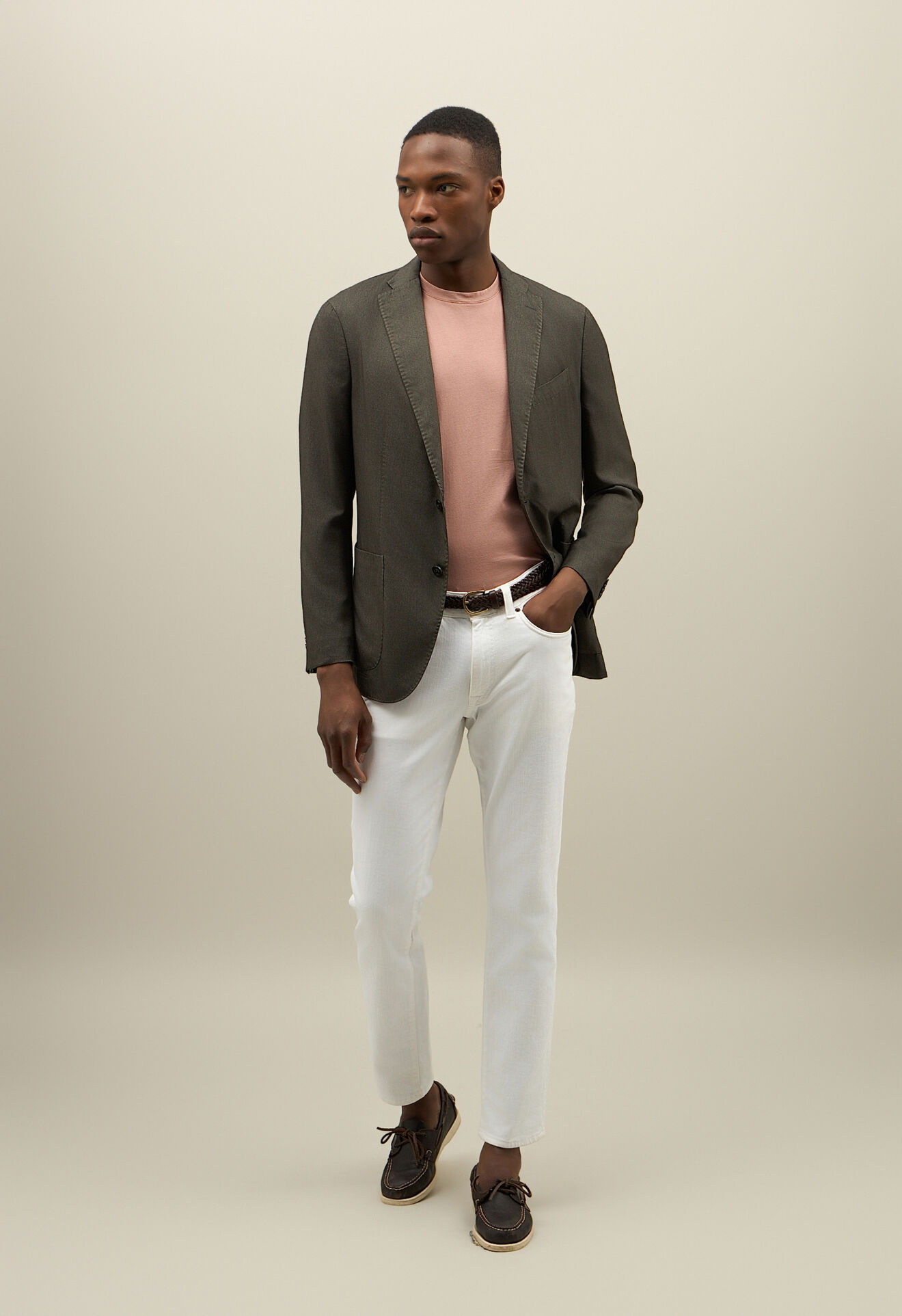 Boglioli Stückgefärbte K-Jacket aus Kaschmir-Seide Grün N1302JSA001700150R0585