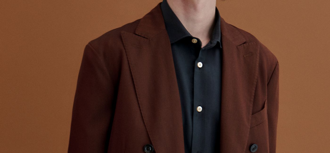 <美品>BOGLIOLI K.JACKET ブラウン 春夏 ウール スーツ 48 K-Jacket Boglioli®: Men's tailored blazers in wool, velvet