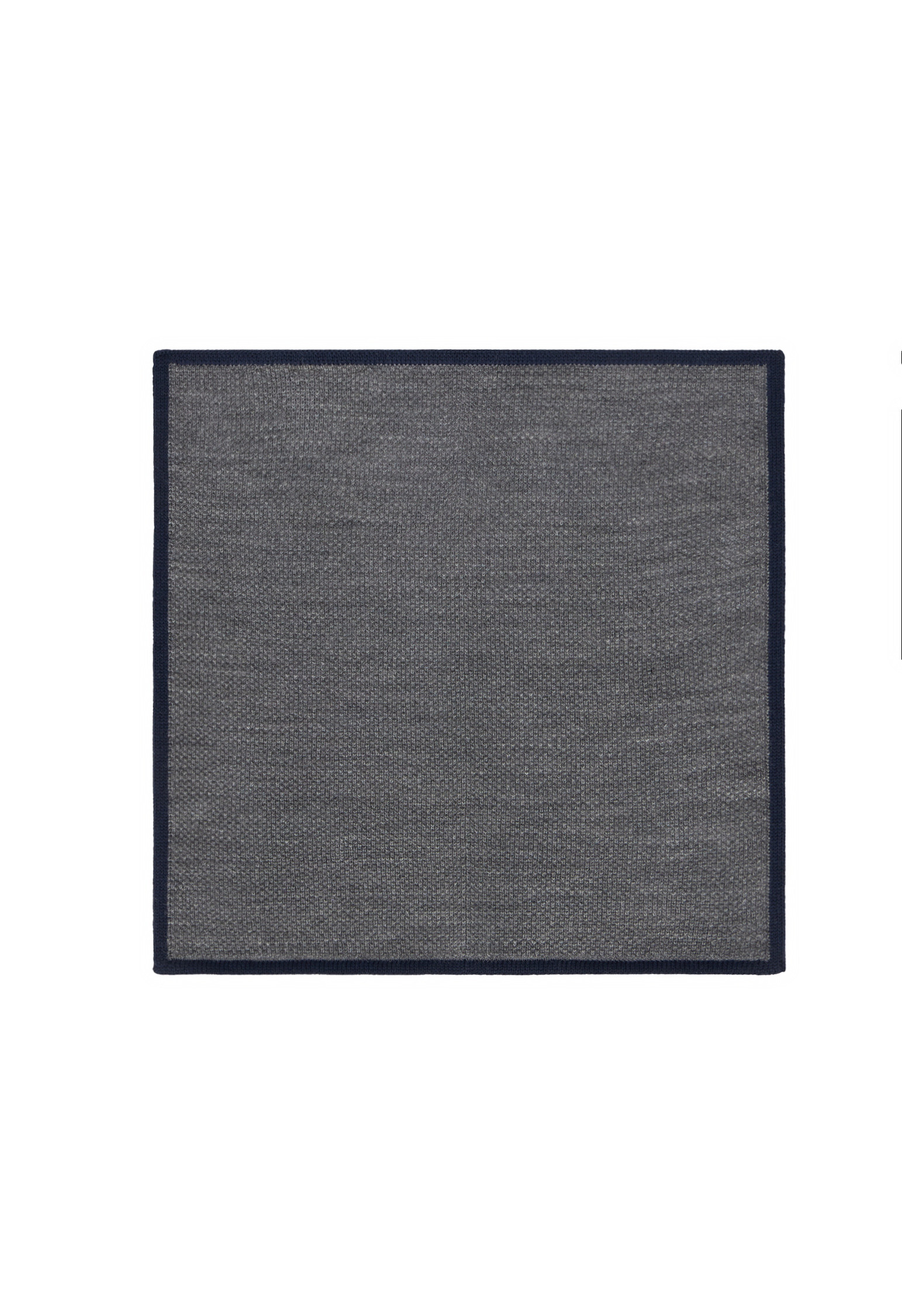 Boglioli Silk Pocket Square With Contrasting Piping In Grey