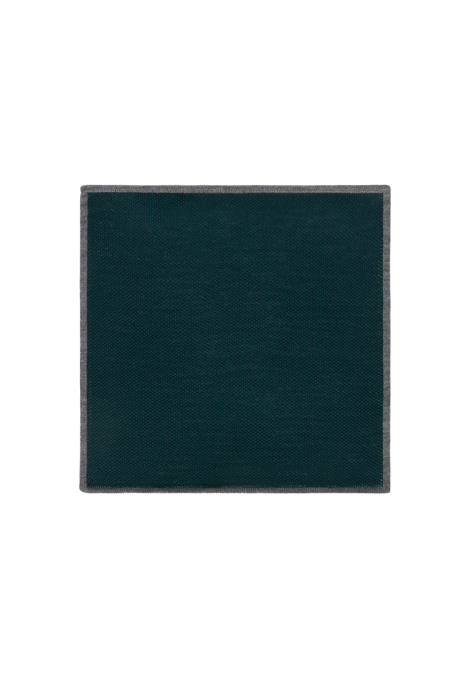Boglioli Silk Pocket Square With Contrasting Piping In Green
