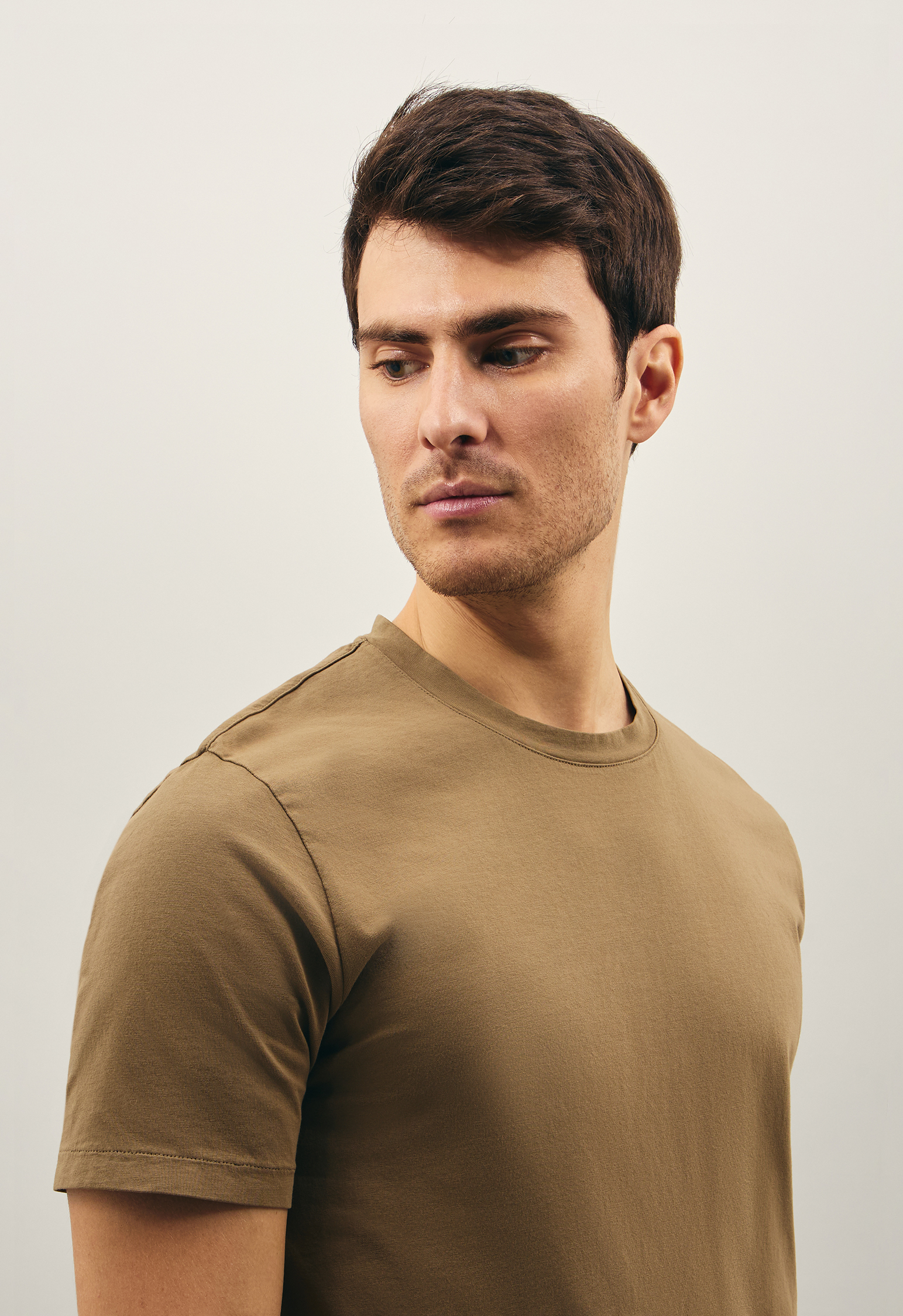 Shop Boglioli Garment-dyed Cotton T-shirt In Brown