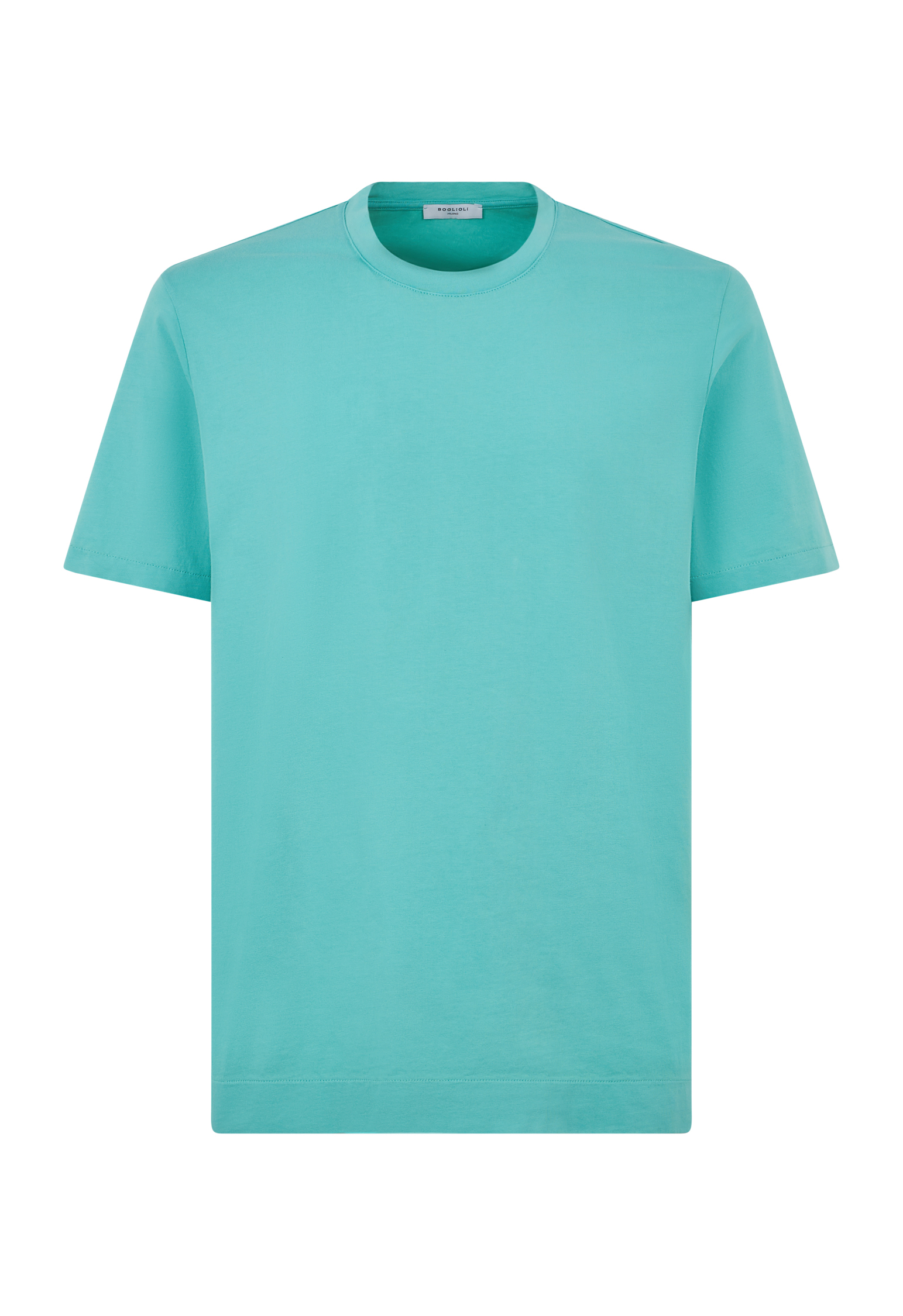 Shop Boglioli Garment-dyed Cotton T-shirt In Turquoise