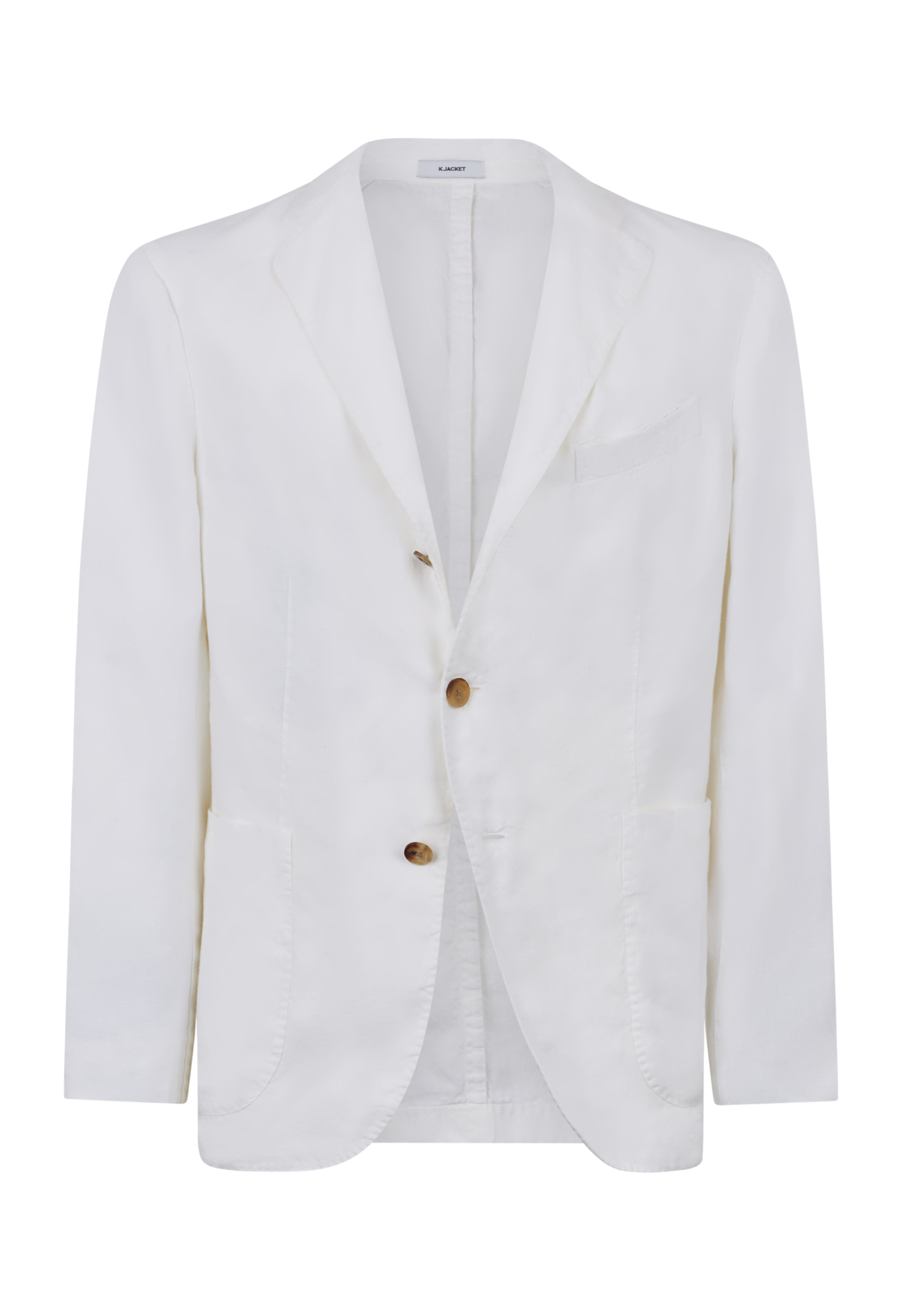 Shop Boglioli Garment-dyed Linen K-jacket In White