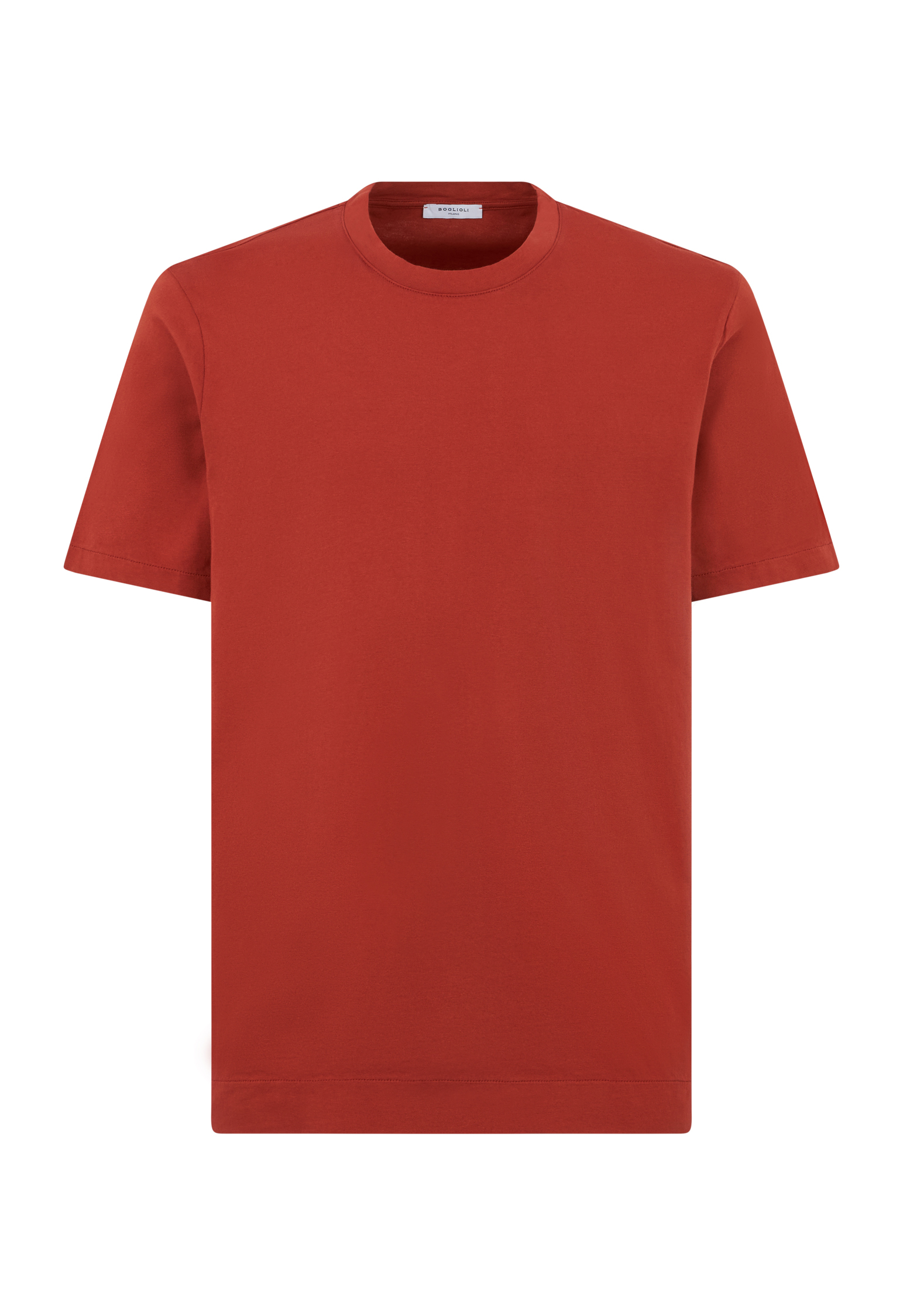 Shop Boglioli Garment-dyed Cotton T-shirt In Rust