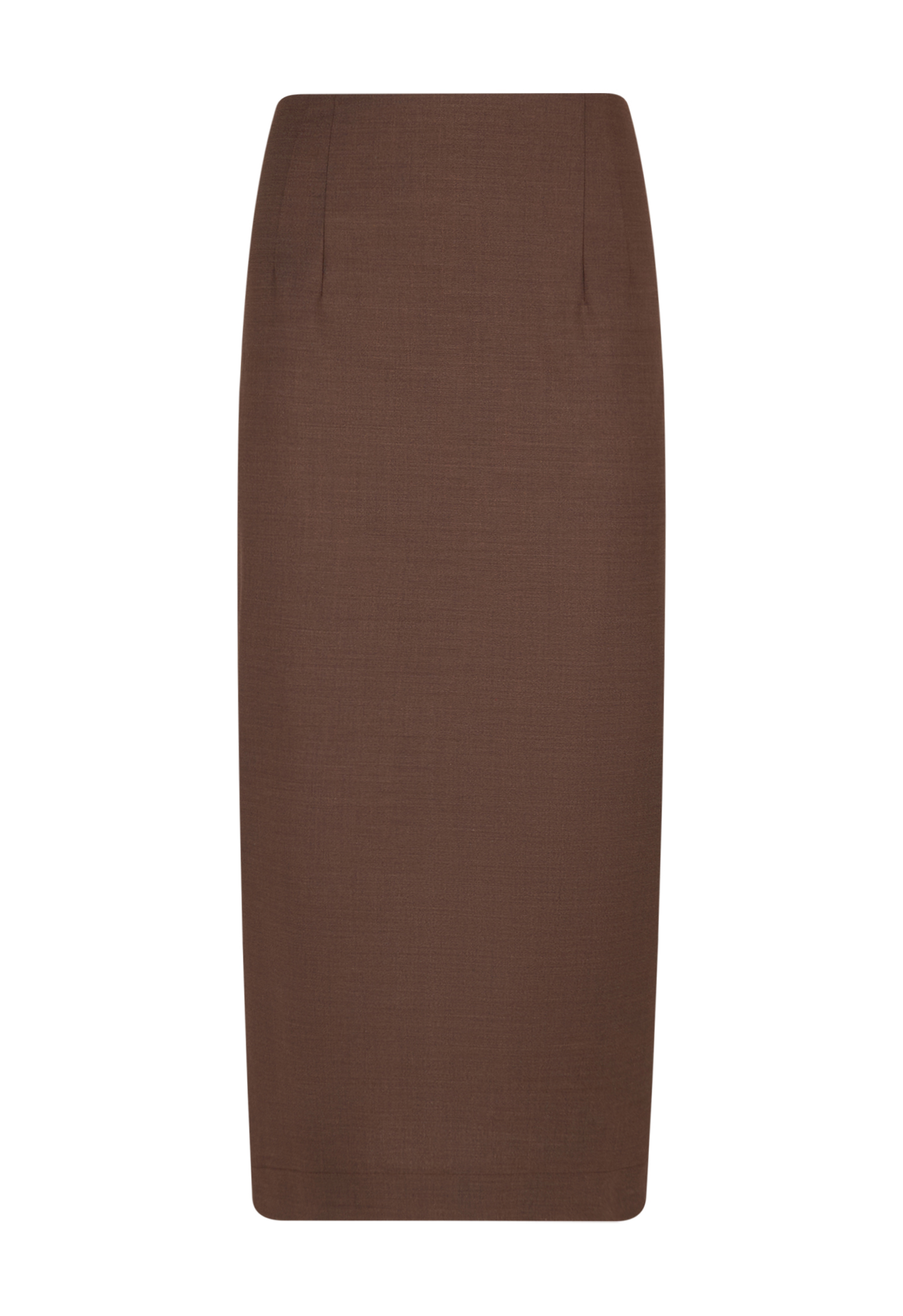 Shop Boglioli 14 Micron Wool And Silk Pencil Skirt In Brown