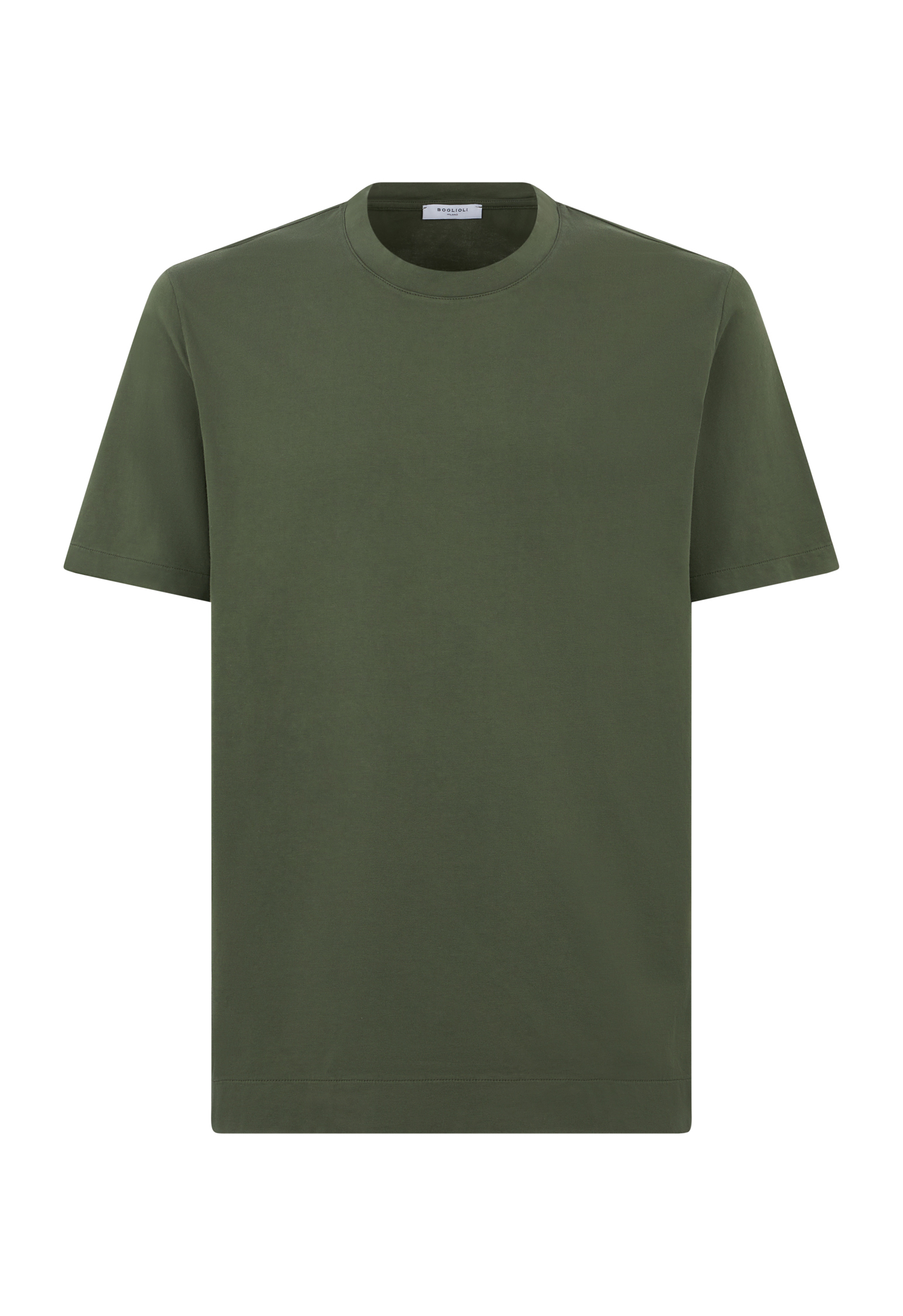 Shop Boglioli Garment-dyed Cotton T-shirt In Green