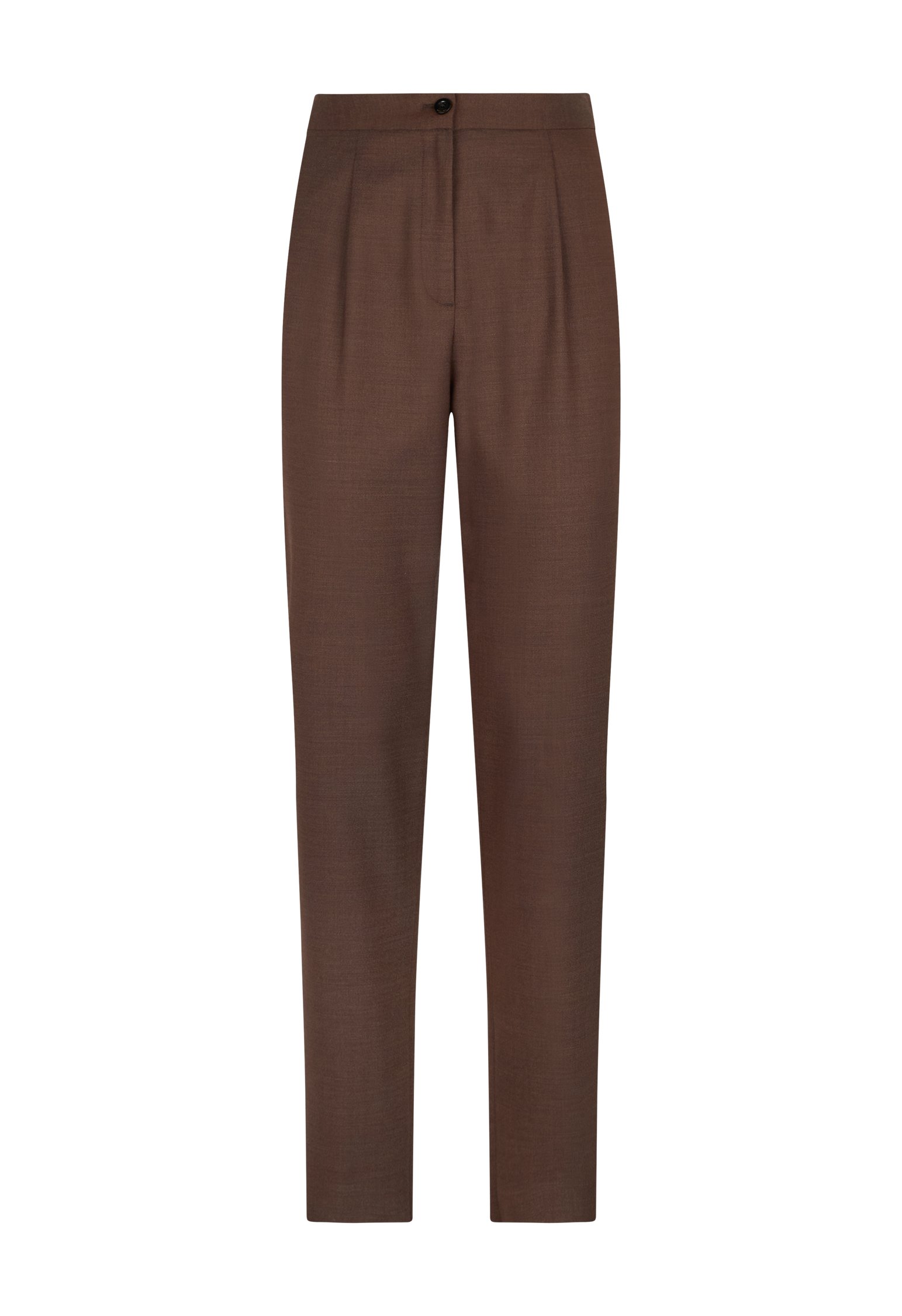 Shop Boglioli 14 Micron Wool And Silk Pleated Trousers In Brown