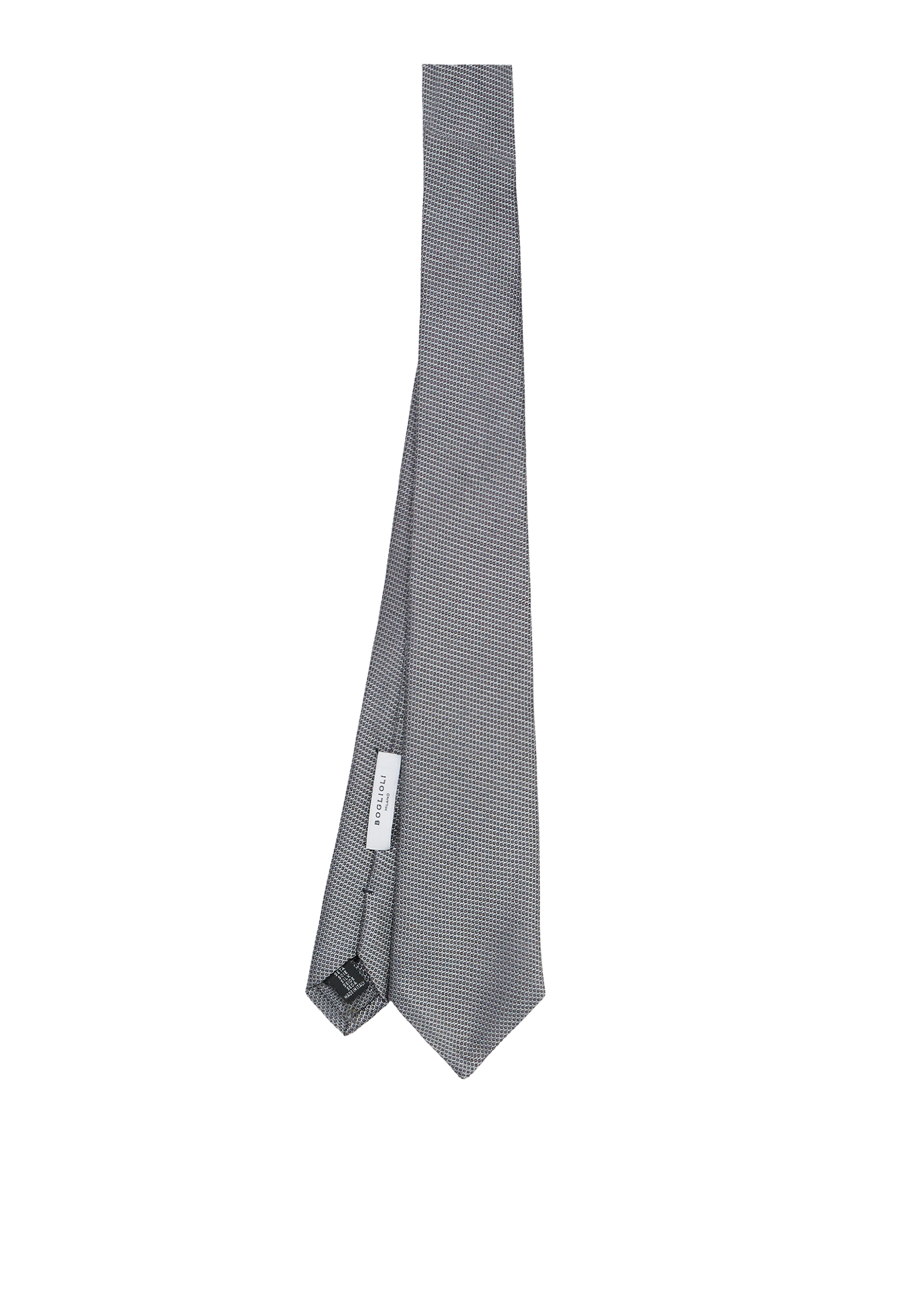 Boglioli Tailored Silk Tie In Grey