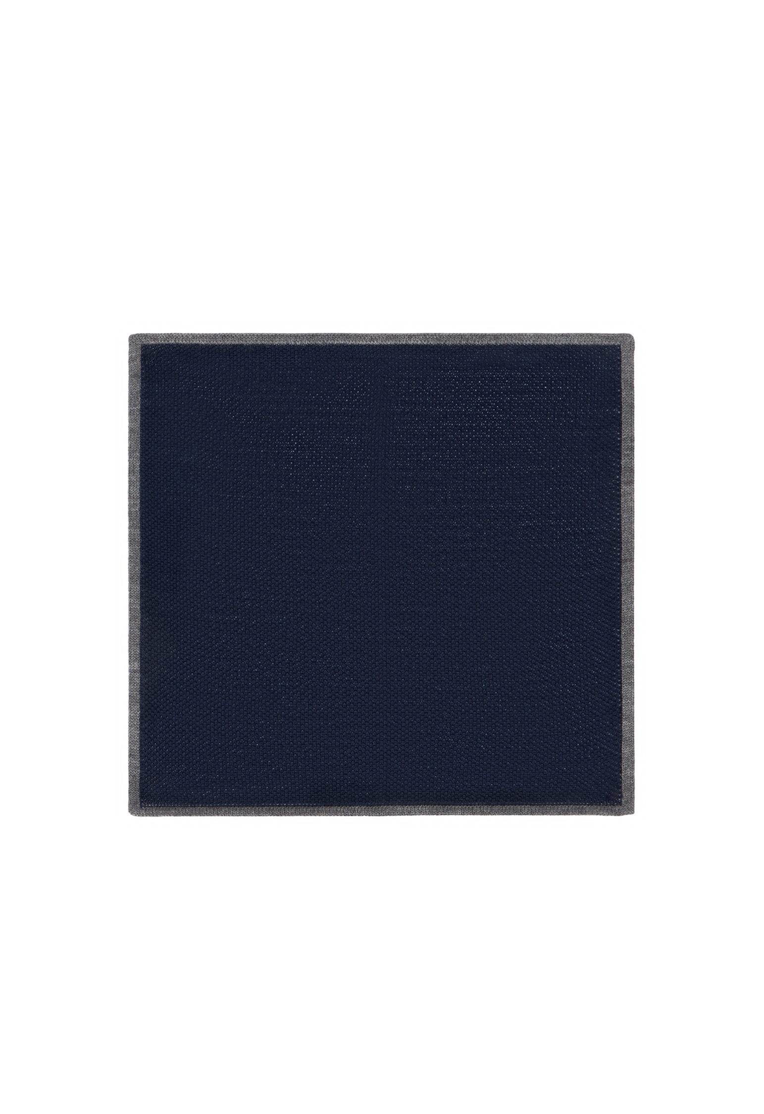 Boglioli Silk Pocket Square With Contrasting Piping In Blue