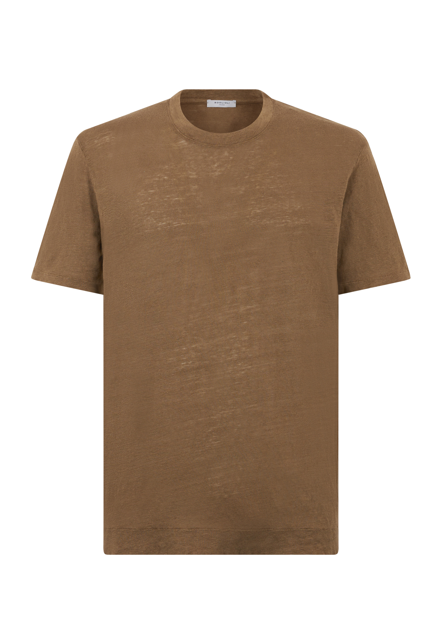 Shop Boglioli Linen T-shirt In Light Brown