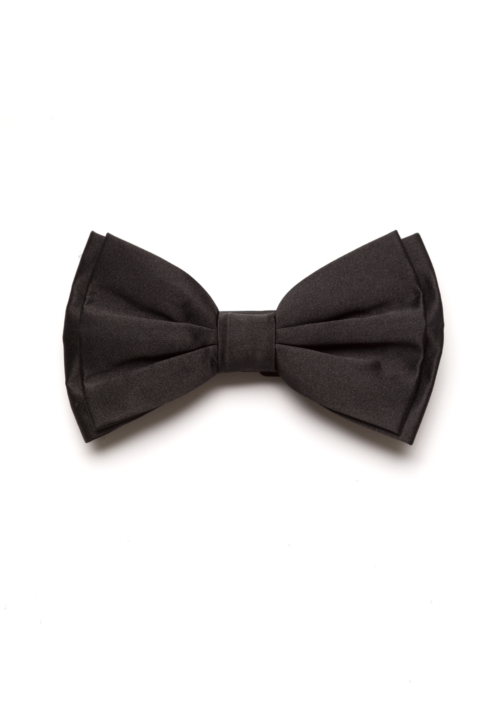 Boglioli Black 100% Silk Linen Bow Tie
