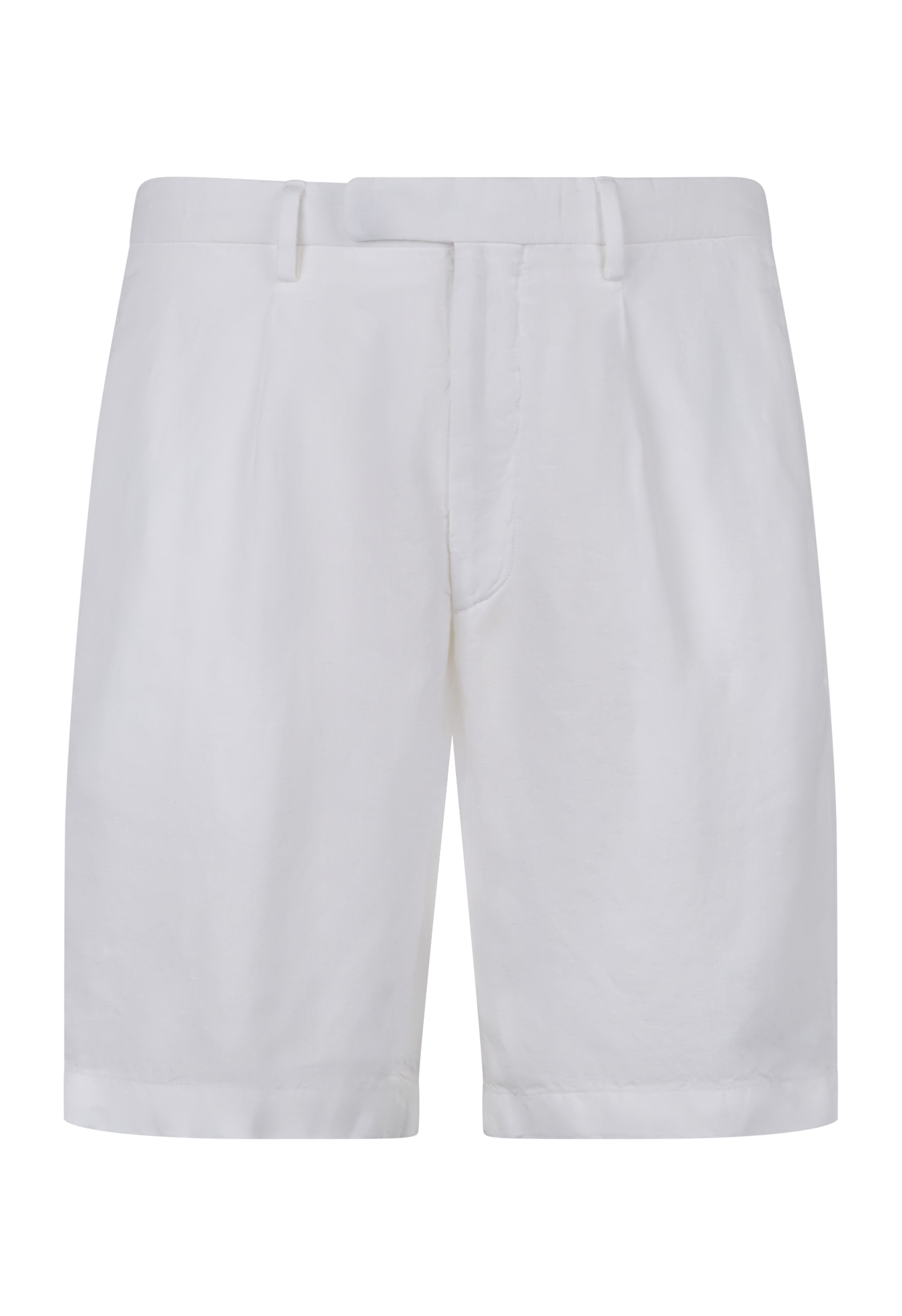 Shop Boglioli Pleated Linen Shorts In White
