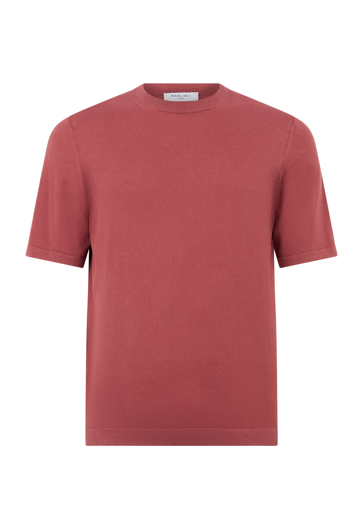 Shop Boglioli Cotton Silk T-shirt In Rust